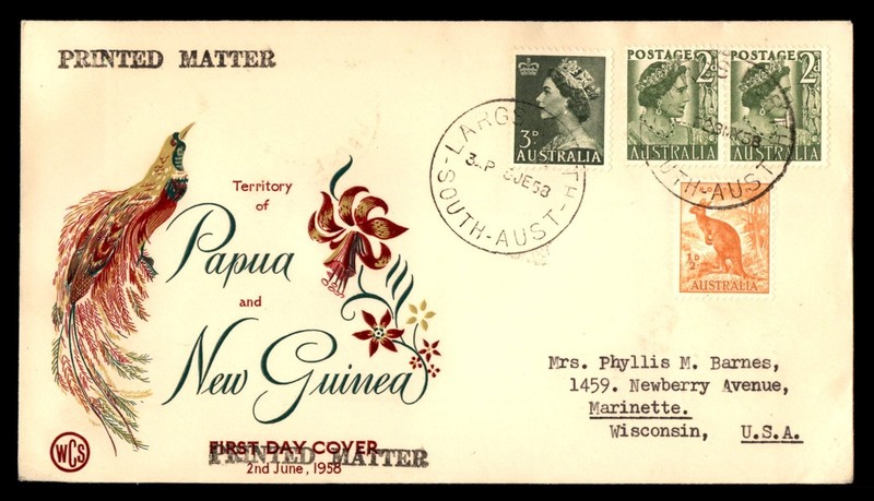 Mayfairstamps Australia FDC 1958 Bird Papua and New Guinea Cover cca_06589
