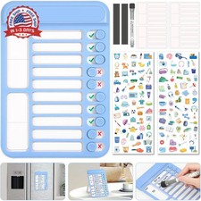 Dry Erase Chore Chart for Kids, Magnetic Whiteboard Checklist Board, Chore
