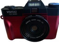 Vivitar VEC XX101 4K Digital Point and Shoot Camera 56MP 3" Screen Red