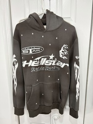 Hellstar Men's Hoodie Grey Medium