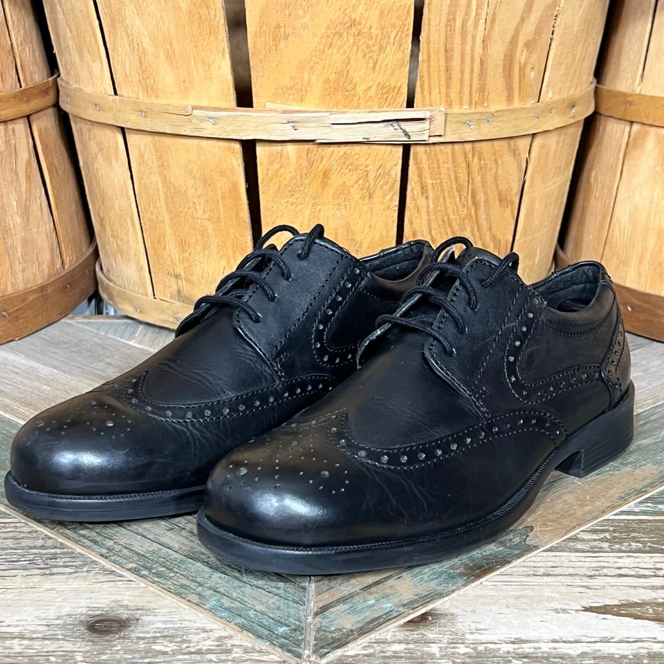 Thom Mcan Bismark Wingtip Brogue Black Leather Lace-Up Oxfords Mens Size 7 - Image 3 of 4