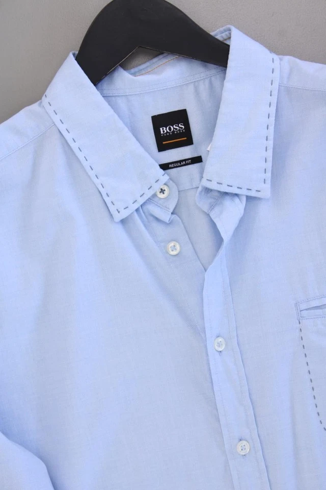 ⭐ BOSS by Hugo Boss camicetta per uomo taglia 54, XL blu di cotone ⭐ - Immagine 2 di 4