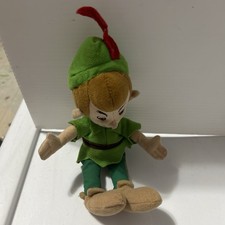 Vintage Disney Store 8" Peter Pan Mini Bean Bag Beanie Plush Doll