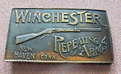 box7# Vintage Winchester Repetierarme Messing Gürtelschnalle
