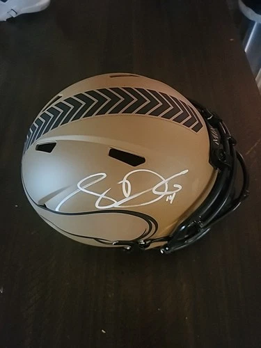 Sam Darnold Saulte To Service Autographed Vikings  Full Size Replica Helmet