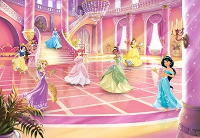 Disney Nursery Wallpaper Mural Princesses Photo Wall Bedroom Jasmine Ariel Belle