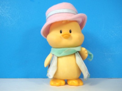 Spicy Collectible 5 Inch Easter Chick, Plastic with Felt Hat