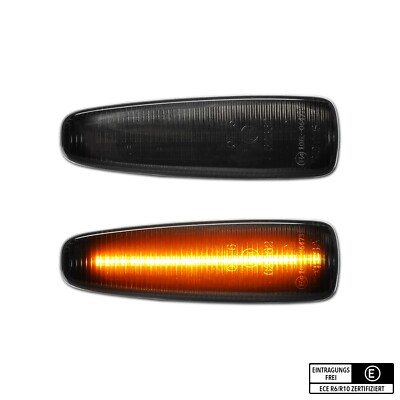 SCHWARZE LED Seitenblinker Mitsubishi Lancer MK8 Evo X L200 Fullback