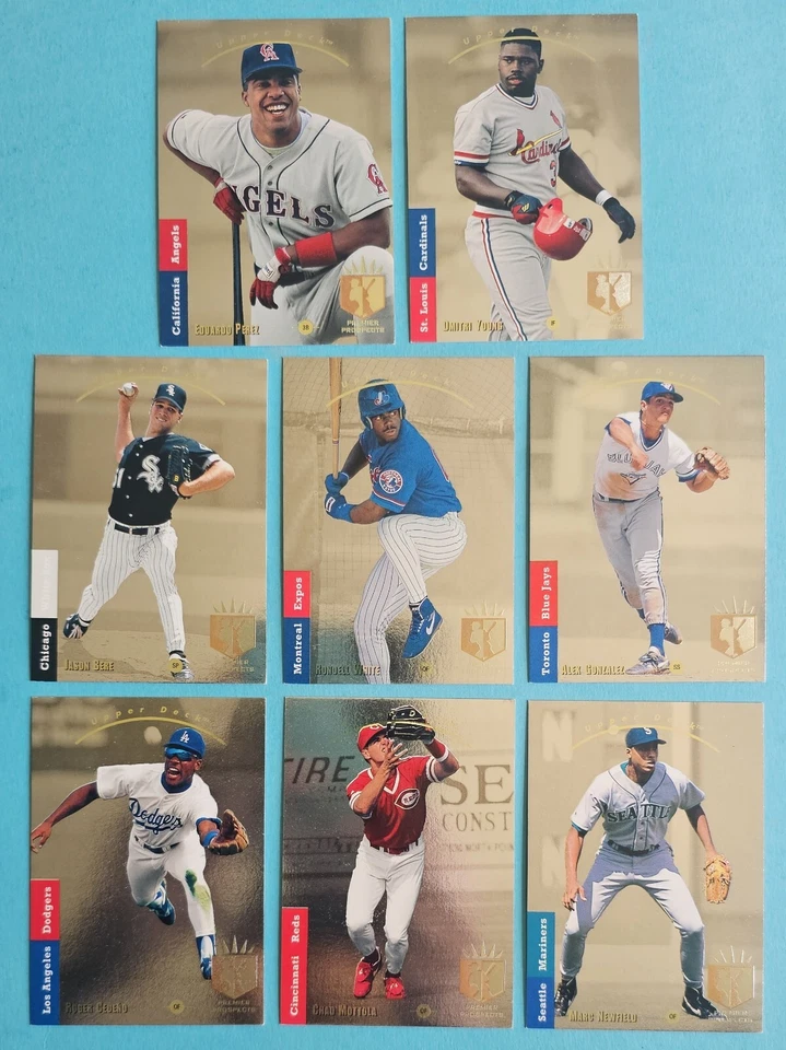 1993 SP Foil Set Break Rookie Eduardo Perez RC Dmitri Young Bere no Derek Jeter - Imagem 3 de 4