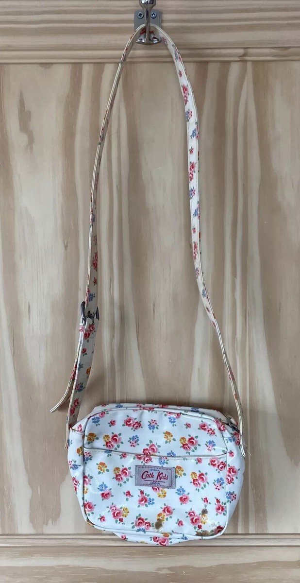 CATH KIDSTON CATH KIDS OIL CLOTH CREAM FLORAL HANDBAG SMALL CROSS BODY ZIP  MINI