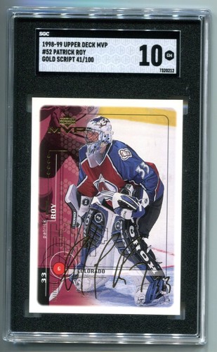 Patrick Roy [Gold Script] #52 1998 Upper Deck MVP card
