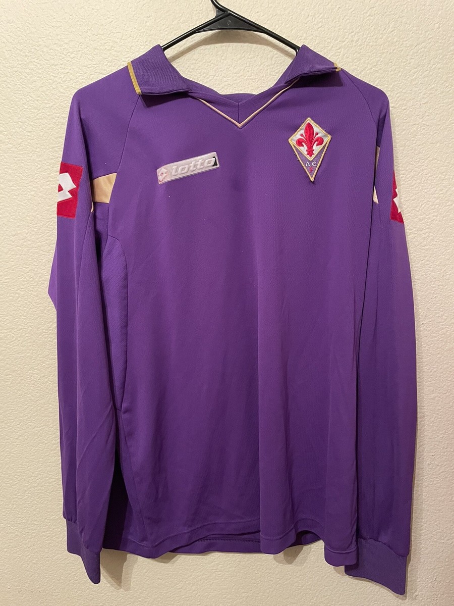 Lotto ACF Fiorentina Longsleeve Soccer Jersey L Mens Purple Felt