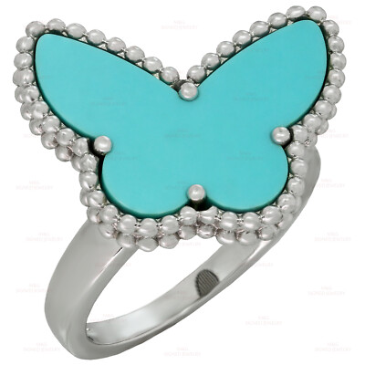 VAN CLEEF ARPELS Ring Alhambra Turquoise 18k White Gold