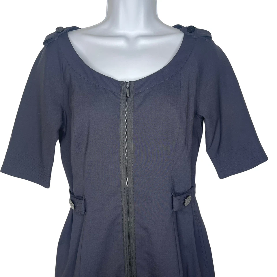 Vestido Z Spoke by Zac Posen Manga Corta Azul Marino Forrado Lana Talla 4 Cremallera Negocios Foto 2 de 4