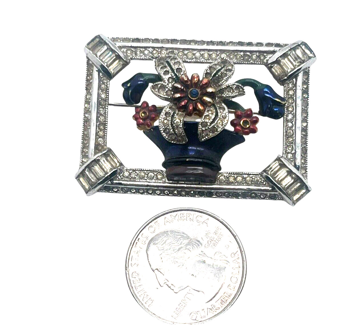 Early Coro (Script), "Framed" Dimensional Flower … - image 1