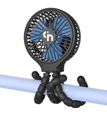 WiHoo Mini Stroller Fan Portable Black Clip-On Baby Car Seat Fan Rechargeable