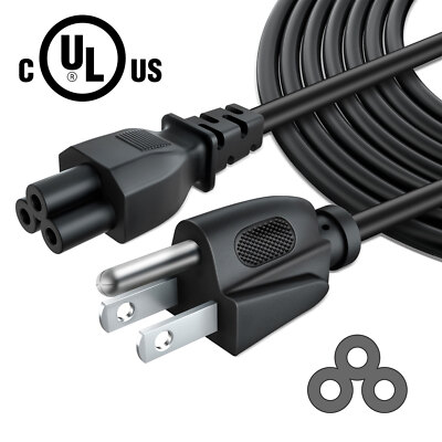 6ft UL AC Power Cord Cable For LCD Monitors and Laptop Adapters 76H3516 3-Prong