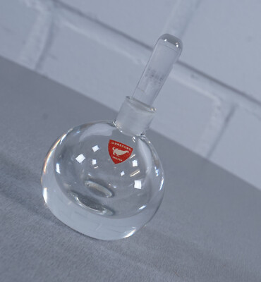 edle Orrefors Kristall Glas Parfum Flasche Flakon mit Stöpsel Vintage Schweden
