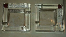 NEW 4.5" x 4.5" Dunhill Heavy Crystal Ashtray -- You get 2 pieces on this Deal