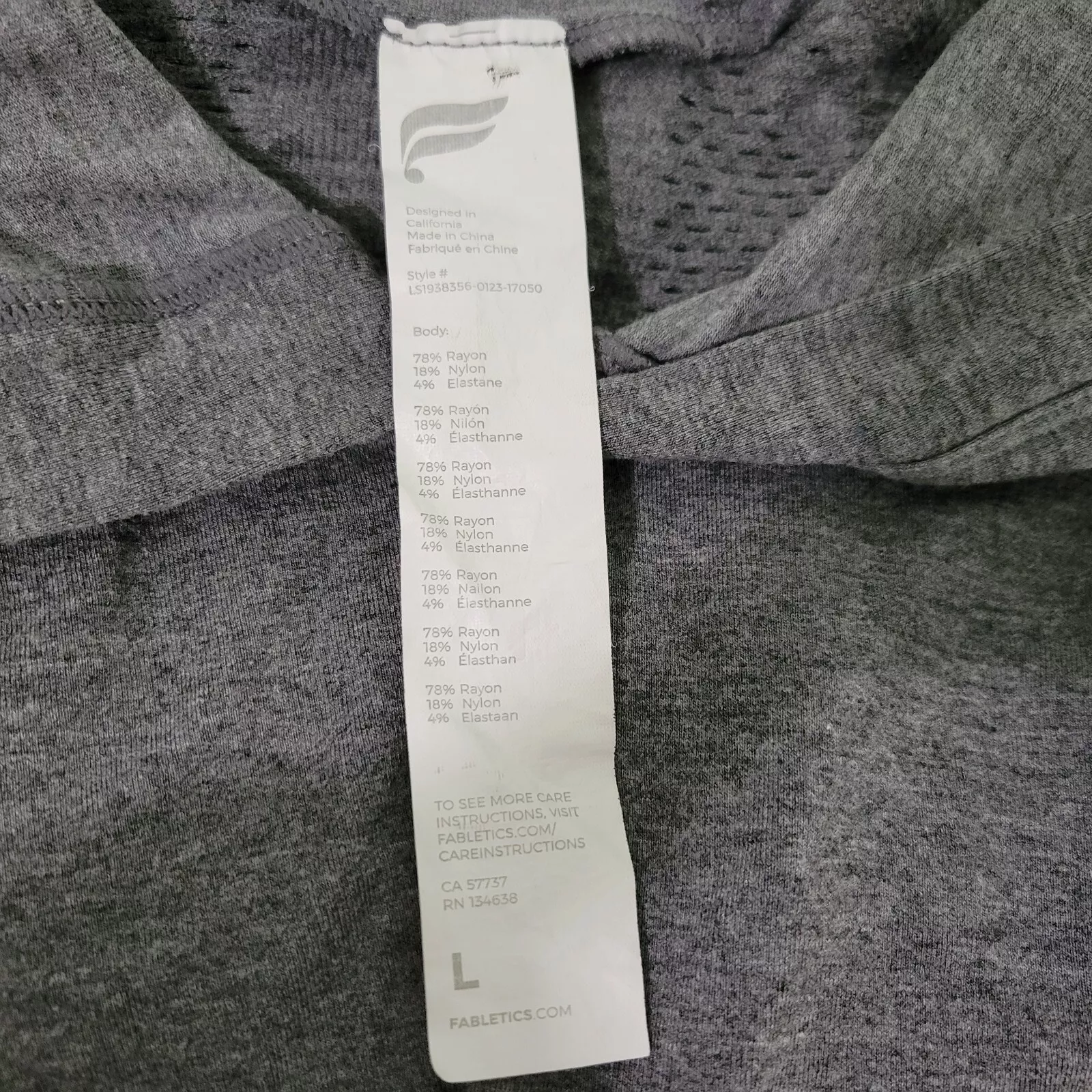 fabletics activewear long sleeve mesh back shirt