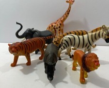 Animal Figures Jungle Wild Toy Plastic Lot 7 pc