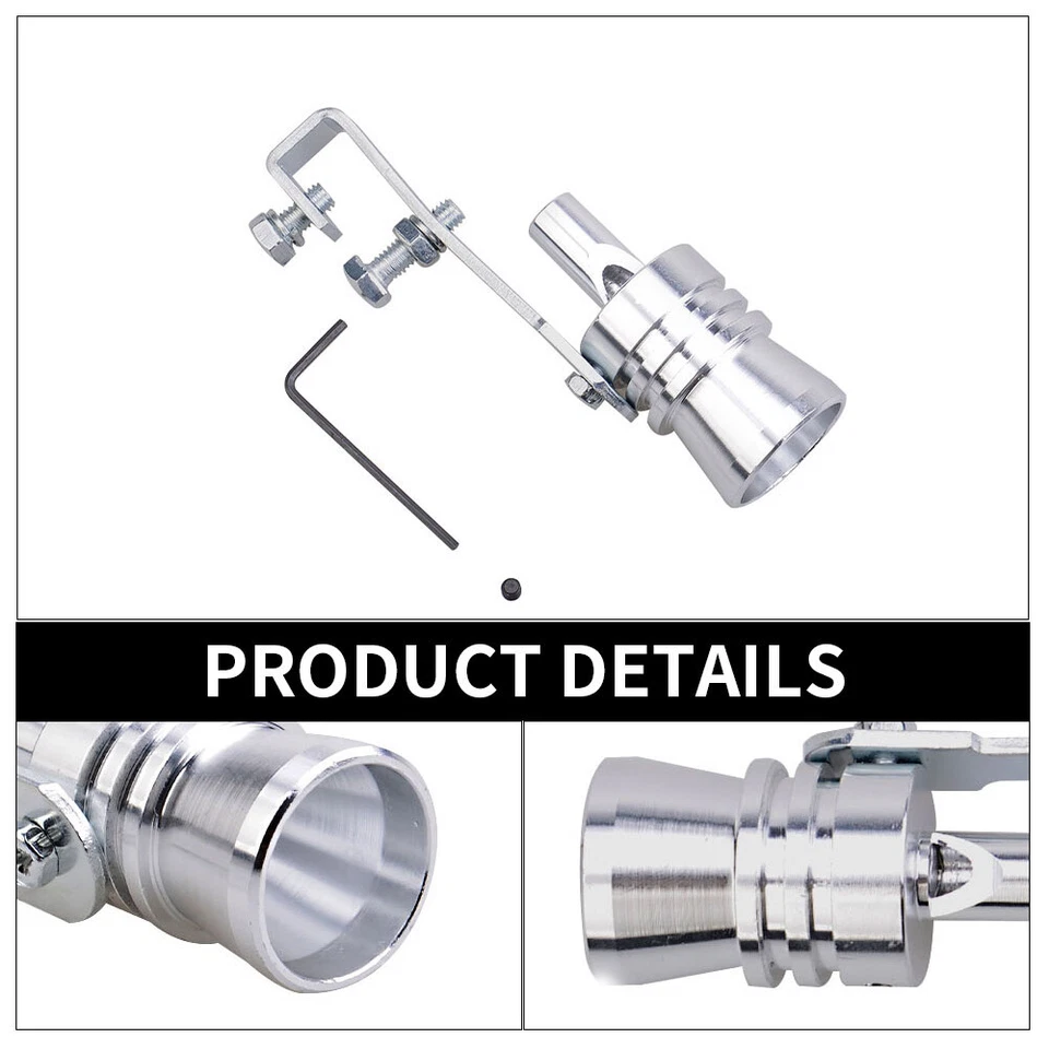 Car Turbo Sound Whistle Simulator Muffler Tip Blow Off Valve Noise Universal - Image 2 of 4