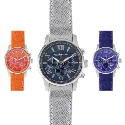 ROCCOBAROCCO SPORT Chrono Leather Cordura Colorful Sub 50mt Men Women Watch