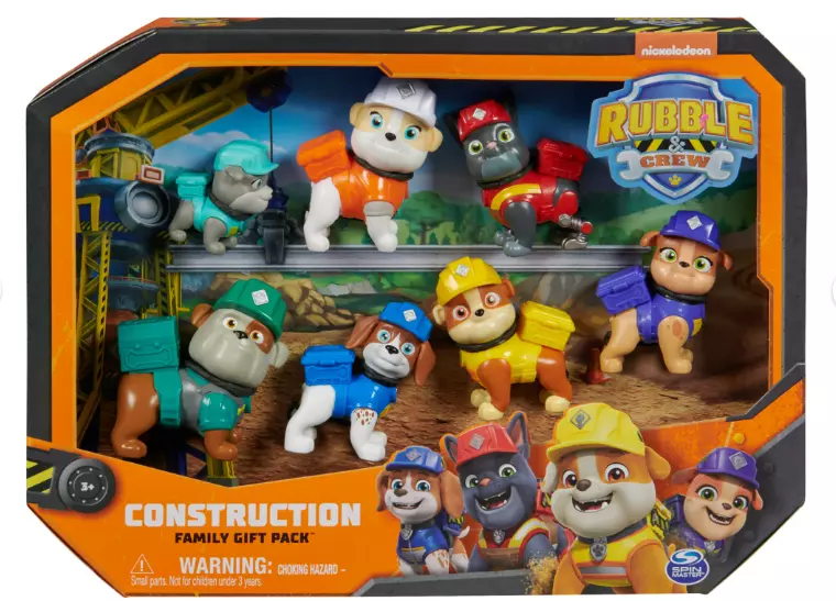 Mini Figuras Paw Patrol Patrulla Canina C/ Accesorios - Rubble Con