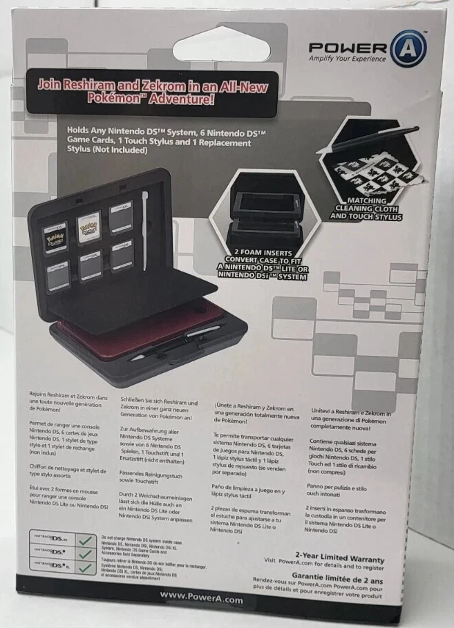 NEW POKEMON BLACK & WHITE HARD SHELL TRAVEL CASE FOR DS LITE/DSI/DSI XL MINT - Image 2 of 3