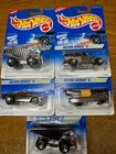 VINTAGE HOT WHEELS 1995 SILVER SERIES II Lot of 5 SET OF 4+1