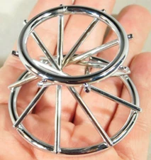 Sphere Display Stand Chrome with SWIRL Design