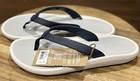 Women's OluKai  PI’OE Flip Flop Sandals - Trench Blue / Mist Grey US W7