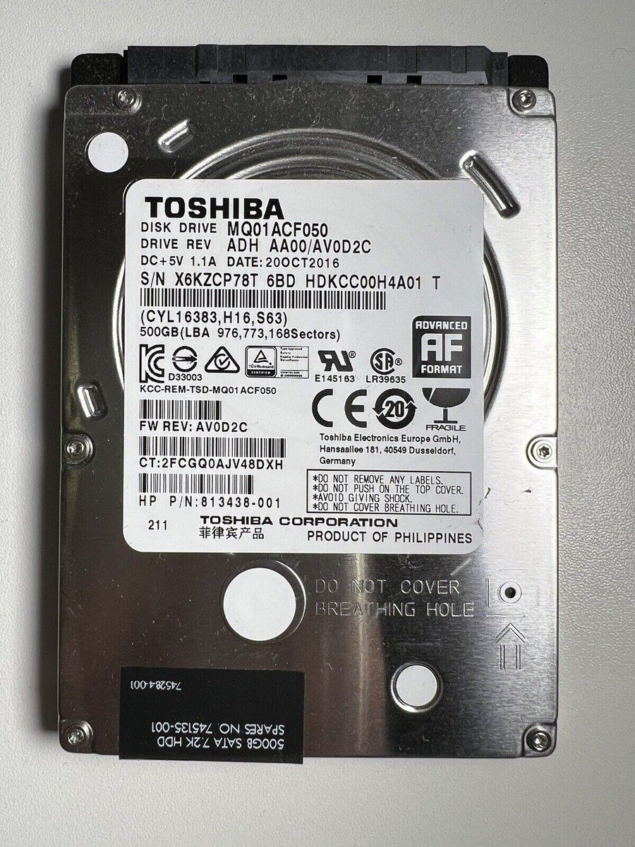 Toshiba 500GB 7200RPM SATA 6G Windows 11 Pro