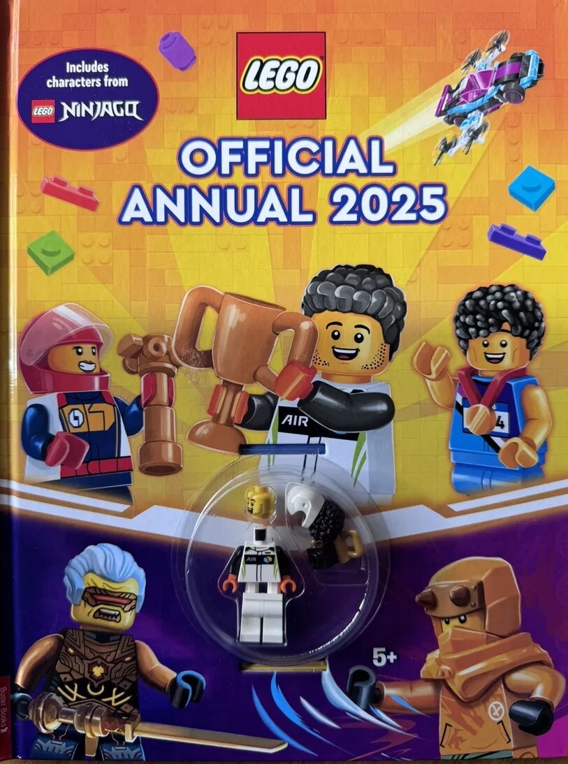 LEGO® Books: Official Annual 2025 (with racing driver minifigure and trophy)