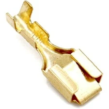 50PCS Female Spade Quick Splice Crimp Terminals 6.3mm Connector Non Insulated