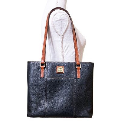 DOONEY&BOURKE オールレザー 2way トートバッグ Dooney & Bourke Black Pebble Grain Small Lexington Tote R342 | eBay