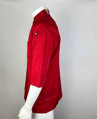 Chef Works Morocco Chef Coat Mens M NWT Short Sleeve Button-up Cotton Blend JLCL - Picture 4 of 12