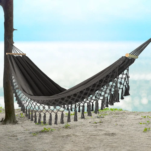 Boho Hammock Camping Hammock Outdoor Hanging Swing Sleeping Garden Patio US - Picture 11 of 31
