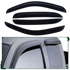 Fits 07-14 Chevy Silverado 1500 Crew Cab Window Visors Rain Guard Vent Deflector