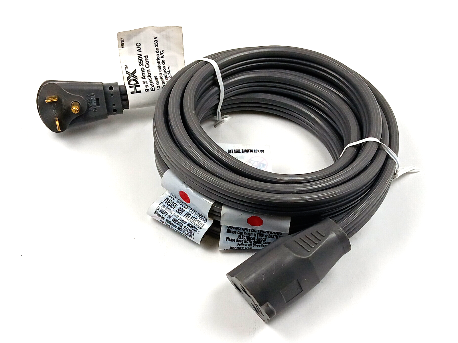 HDX 9 ft. 12/3 20 Amp 250Volt Air Conditioner Appliance Extension Cord