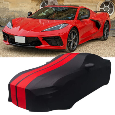 For Chevrolet Corvette Satin Stretch Indoor Car Cover Custom Scratch Dust Proof