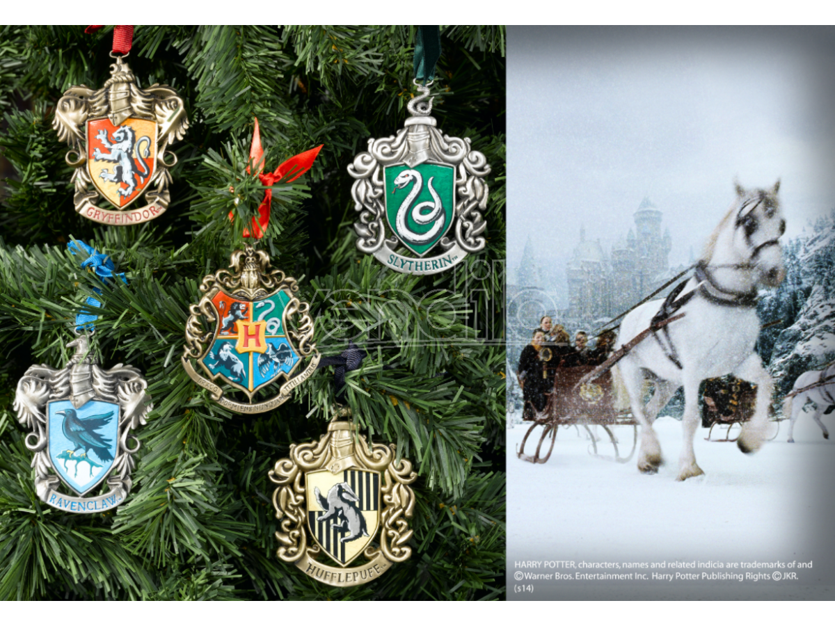 Harry Potter Ornamenti Natale Set 5 Stemmi Casate Di Hogwarts Noble Collection