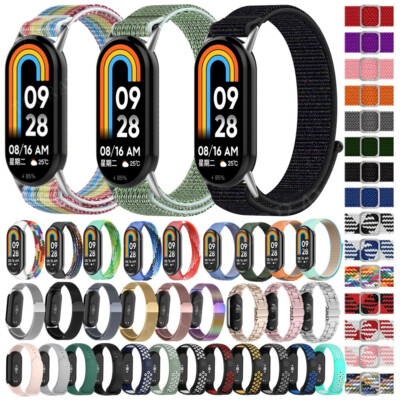 Silikon/Metall/Nylon/Leder Armband für Xiaomi Mi Band 8/9/10/10 NFC Smart Watch