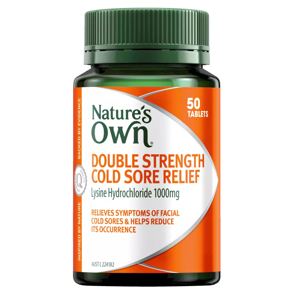 Nature s Own Double Strength Cold Sore Relief 50 Tablets L Lysine