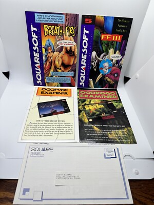 Ogopogo Examiner Full Set Lot 1-5 Squaresoft Newsletter Final Fantasy Rare!!!