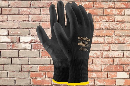 1, 12 o 24 PAIA GUANTI DA LAVORO DI SICUREZZA RIVESTITI IN NYLON PU NERO IMPUGNATURA GIARDINO COSTRUTTORI - Foto 4 di 4