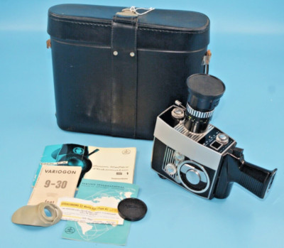 VINTAGE Paillard Bolex S1 Zoom Reflex Camera 1964 8mm with Extras