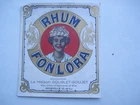 Antique RUM FONFLORA Doublet Goujet Ouarville LABEL