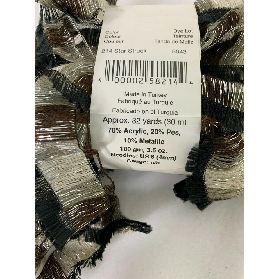 Cinta Mary Maxim Glamour Hilo Estrella Estampado Metálico 3.5 OZ AT170 Foto 4 de 4