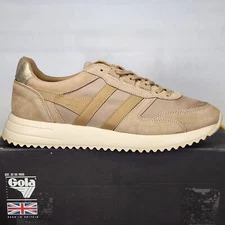 Size 10 - Gola Chicago Glimmer - Oat / Oat / Gold - Womens